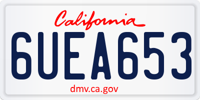 CA license plate 6UEA653