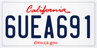 CA license plate 6UEA691