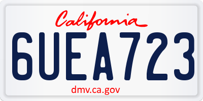 CA license plate 6UEA723