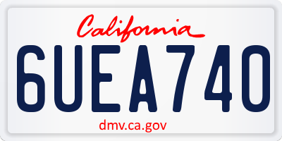 CA license plate 6UEA740