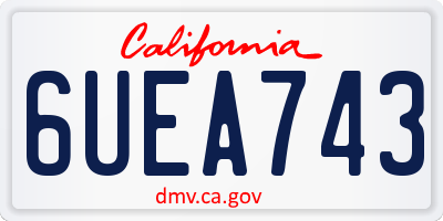 CA license plate 6UEA743