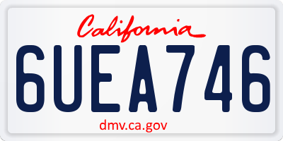 CA license plate 6UEA746