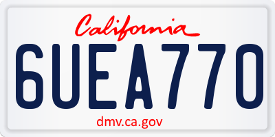CA license plate 6UEA770