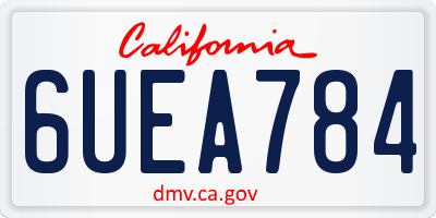 CA license plate 6UEA784