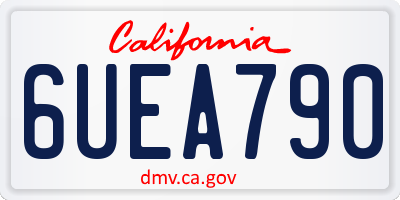 CA license plate 6UEA790