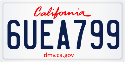 CA license plate 6UEA799