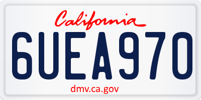 CA license plate 6UEA970