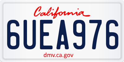 CA license plate 6UEA976