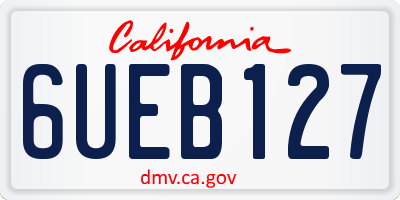 CA license plate 6UEB127