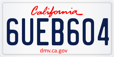 CA license plate 6UEB604