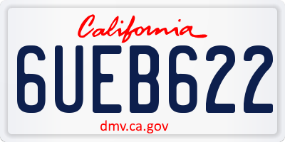 CA license plate 6UEB622