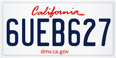 CA license plate 6UEB627