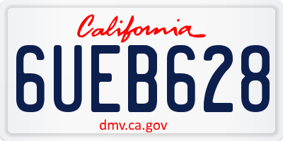 CA license plate 6UEB628