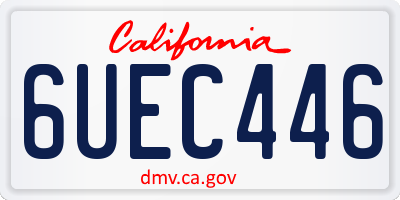 CA license plate 6UEC446