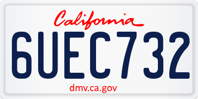 CA license plate 6UEC732