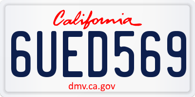 CA license plate 6UED569