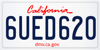 CA license plate 6UED620