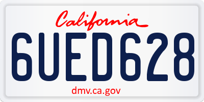 CA license plate 6UED628