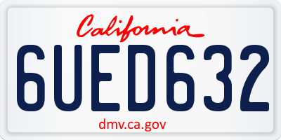 CA license plate 6UED632