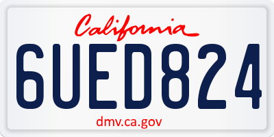 CA license plate 6UED824