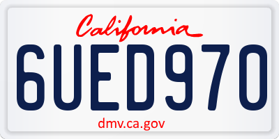 CA license plate 6UED970