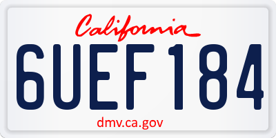 CA license plate 6UEF184