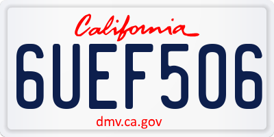 CA license plate 6UEF506