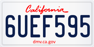 CA license plate 6UEF595