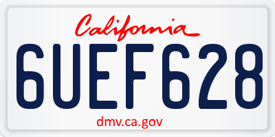 CA license plate 6UEF628