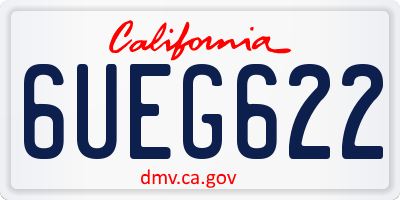 CA license plate 6UEG622