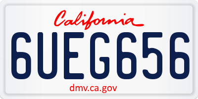 CA license plate 6UEG656