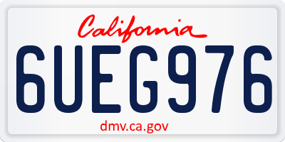 CA license plate 6UEG976