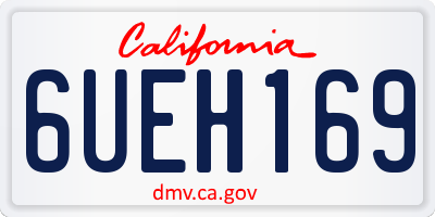 CA license plate 6UEH169