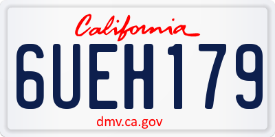 CA license plate 6UEH179
