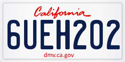CA license plate 6UEH202
