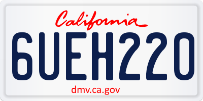 CA license plate 6UEH220
