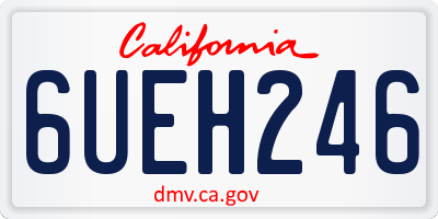 CA license plate 6UEH246