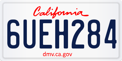CA license plate 6UEH284
