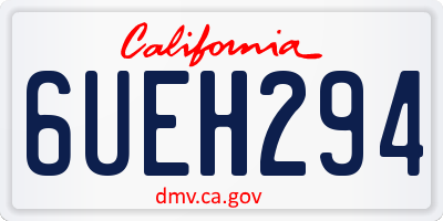 CA license plate 6UEH294