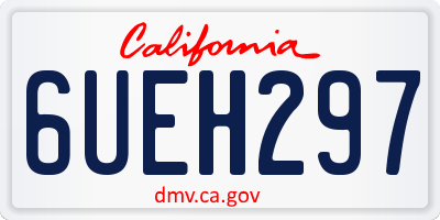 CA license plate 6UEH297