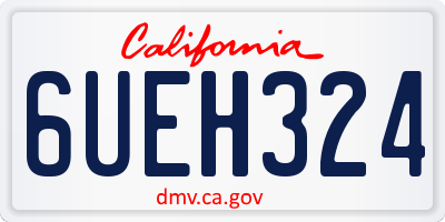 CA license plate 6UEH324