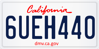 CA license plate 6UEH440