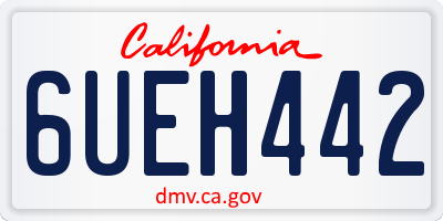CA license plate 6UEH442