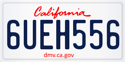 CA license plate 6UEH556