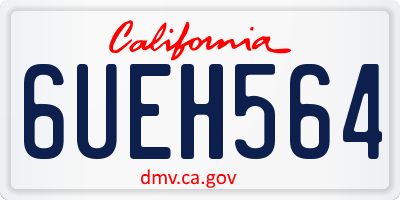 CA license plate 6UEH564