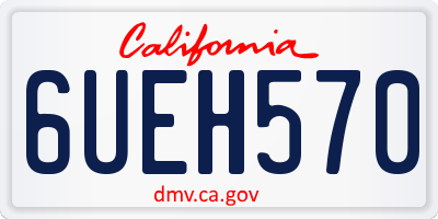 CA license plate 6UEH570