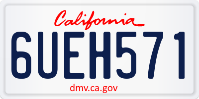 CA license plate 6UEH571