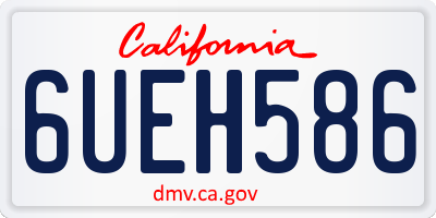 CA license plate 6UEH586
