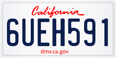 CA license plate 6UEH591