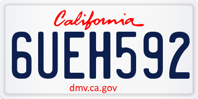 CA license plate 6UEH592